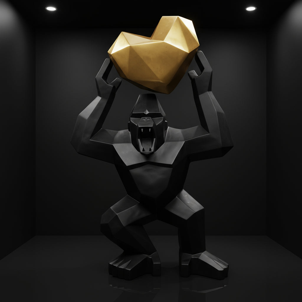 Gorilla Angular with Heart – H 146 cm