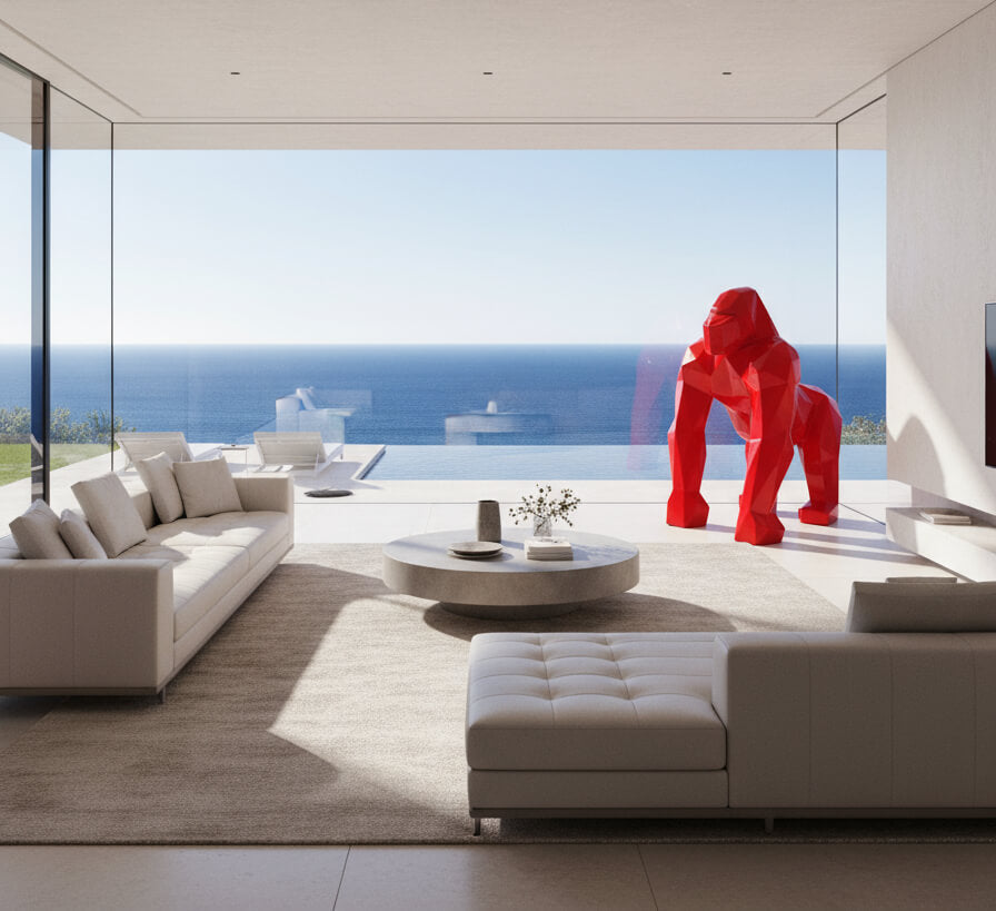 Gorilla Angular-White Matte-H 135 cm