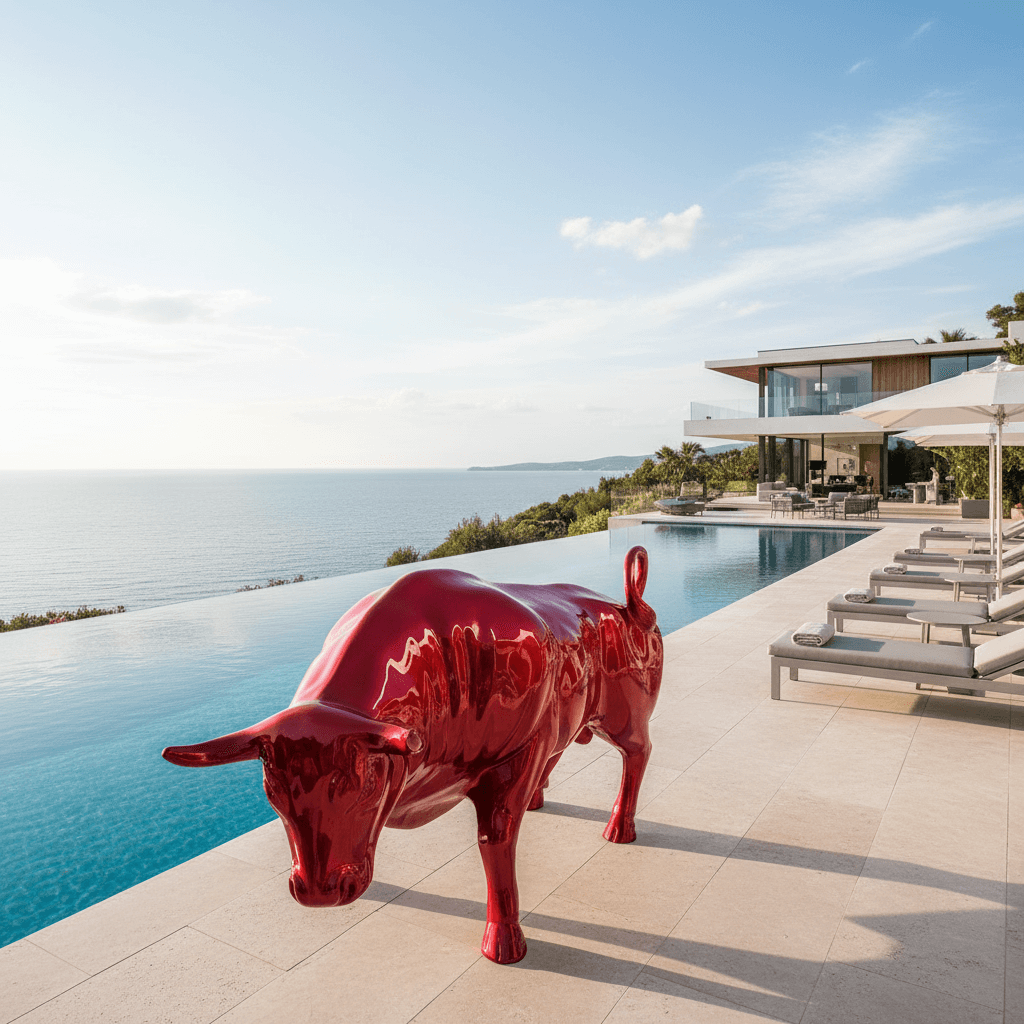 Sculpture taureau luxe, pièce qui impose