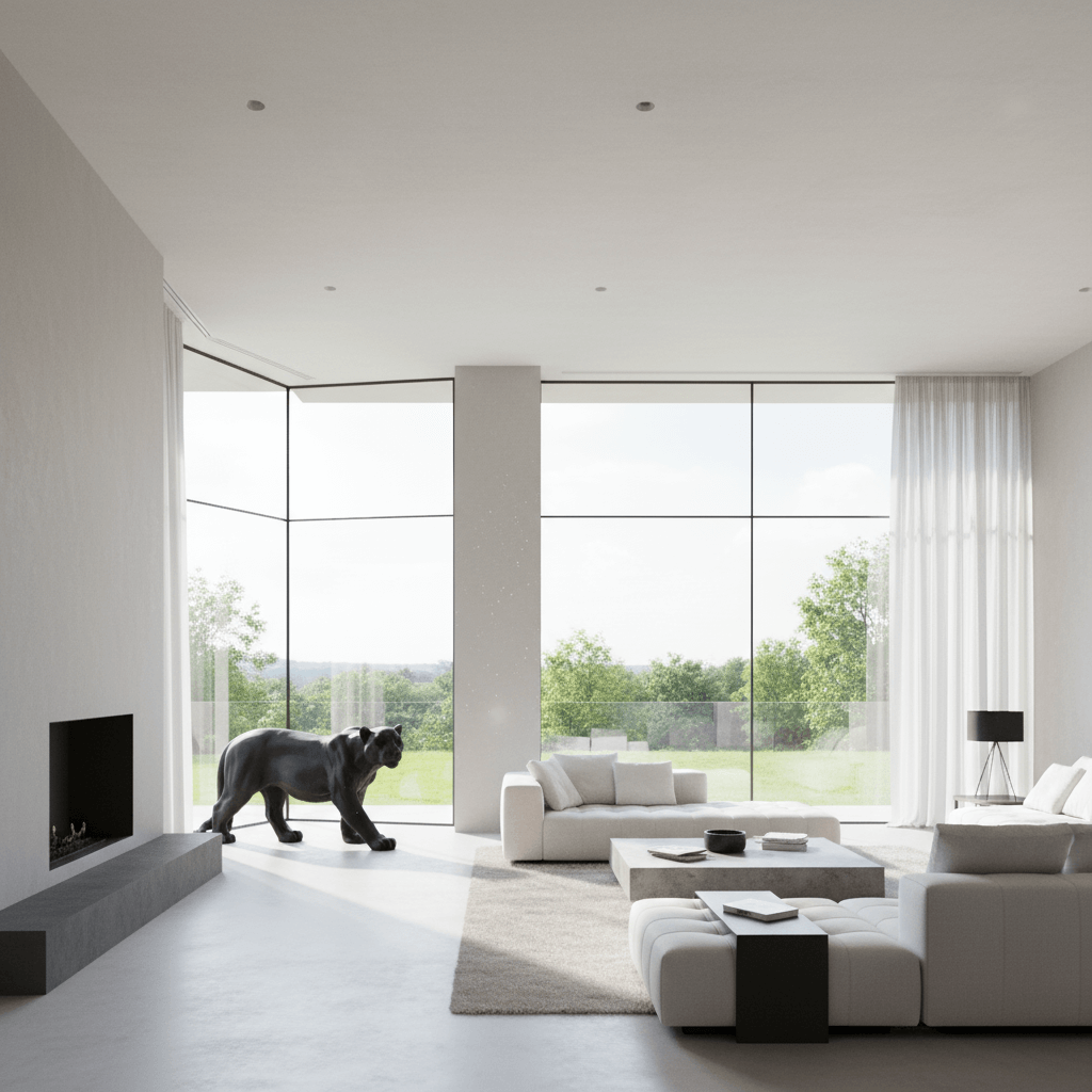 Black Panther Sculpture That Owns a Room