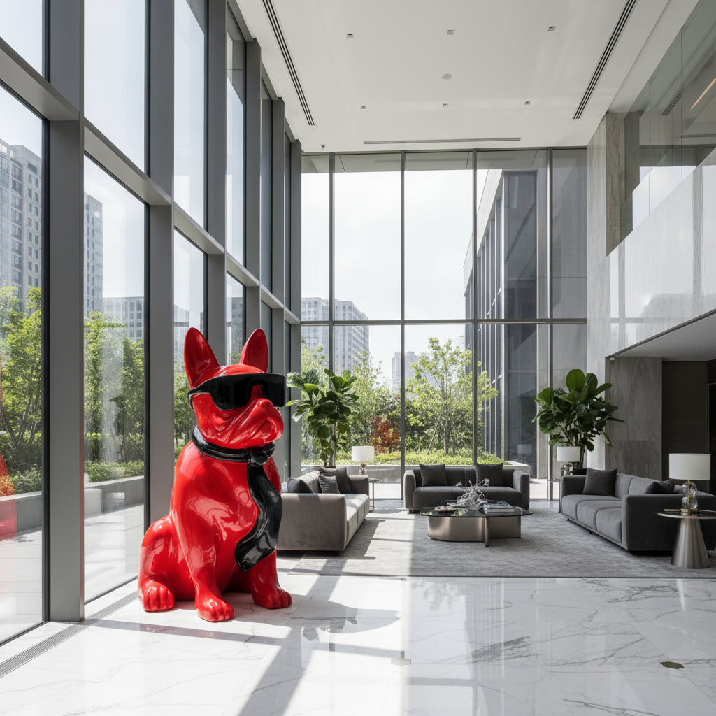 Bulldog with Glasses – H 196 cm