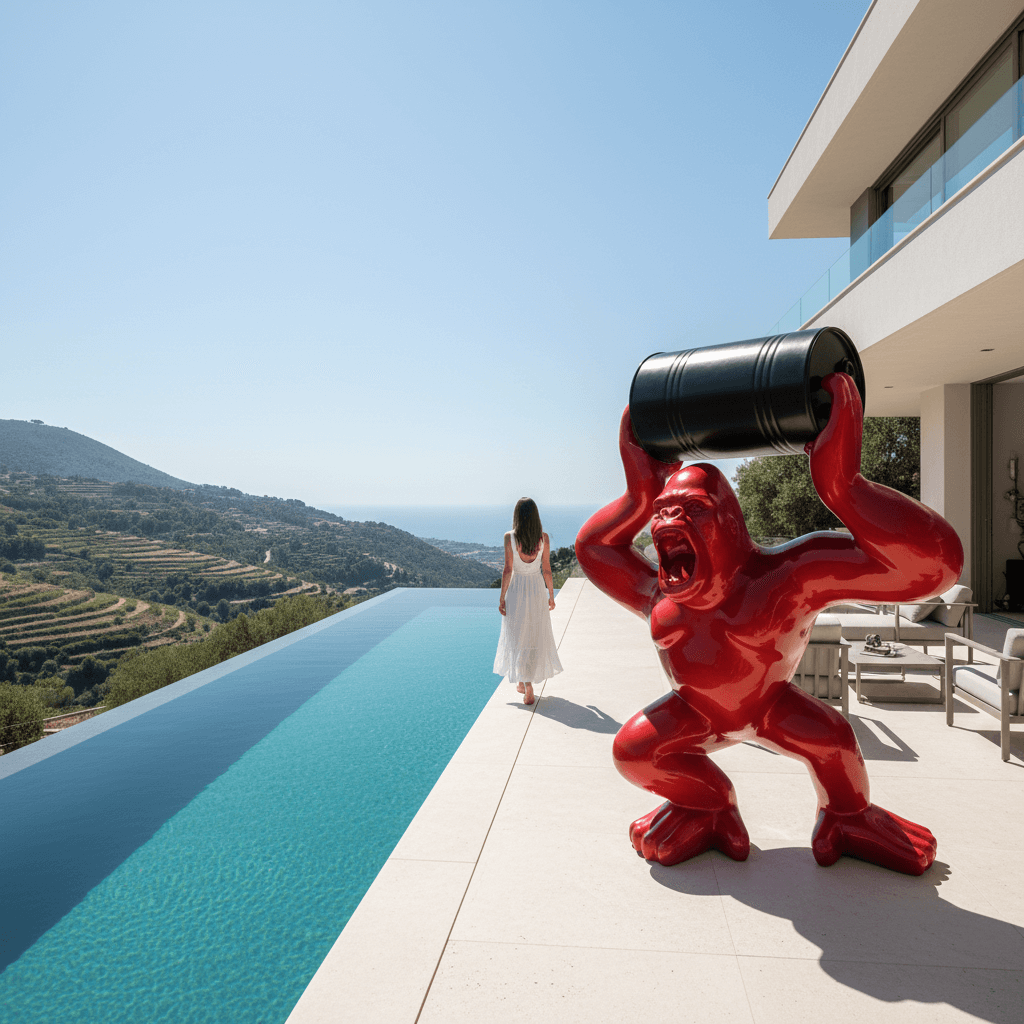 Gorilla with Barrel – H 240 cm