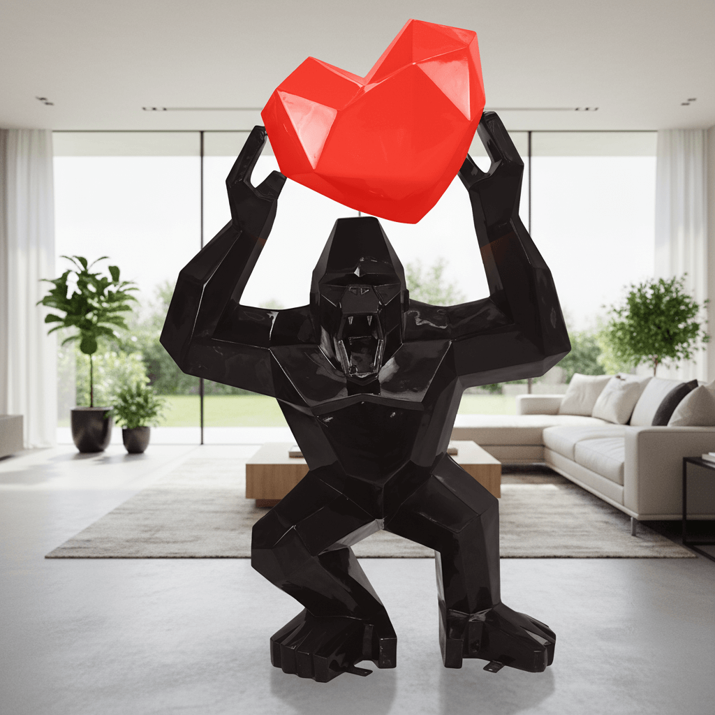 Gorilla Angular with Heart – H 146 cm