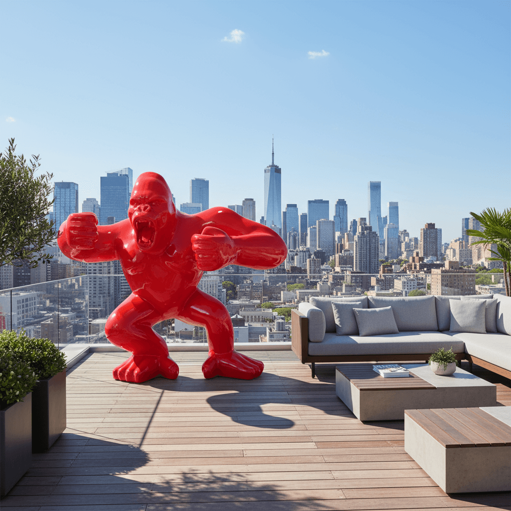 Gorilla–Red Glossy-H 180 cm