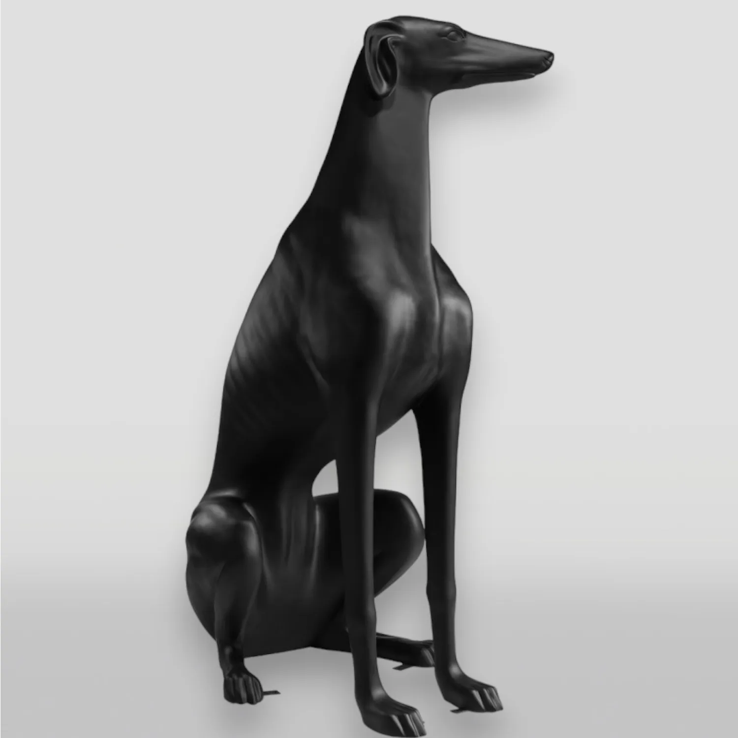 Dog Greyhound Sitting – H 180 x L 115 cm