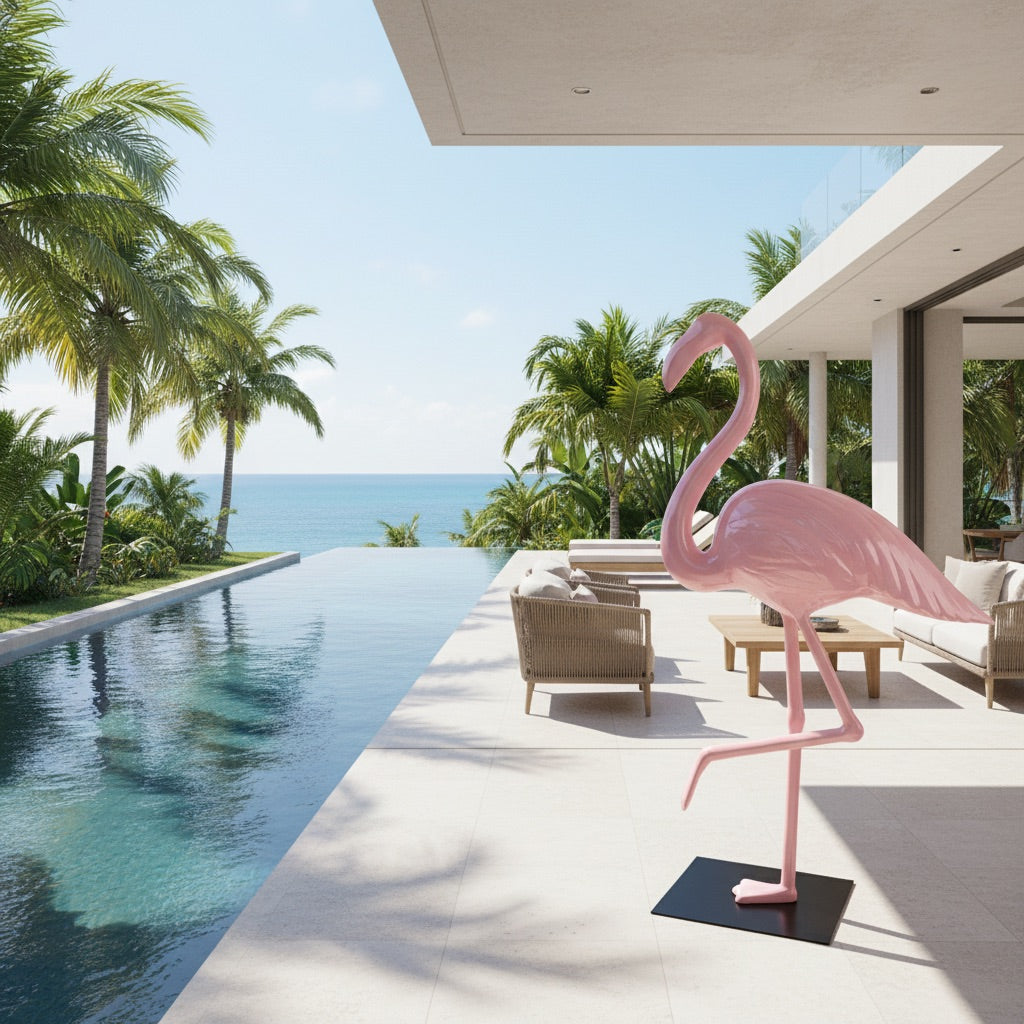 Flamingo  – H 210 cm with Metal Base