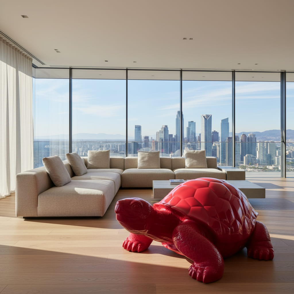 Turtle – H 63 cm x L 196 cm x W 130 cm